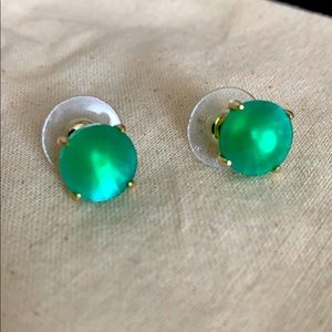 Kendra Scott Emerald Green Stone Studs